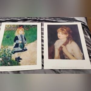 Lot of 2 Auguste Renoir Paintings- Lithographs in Cardstock